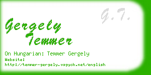 gergely temmer business card